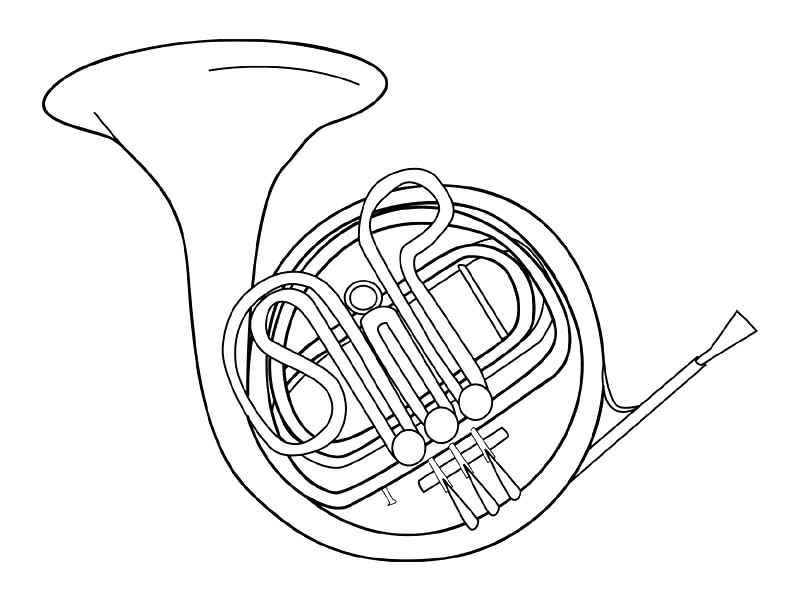 Drawing Musical instruments #167161 (Objects) – Printable coloring pages