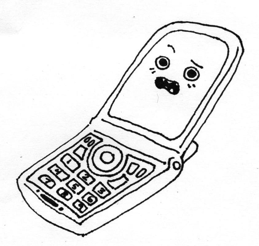 Free printable Phone coloring page #192612 from Objects collection