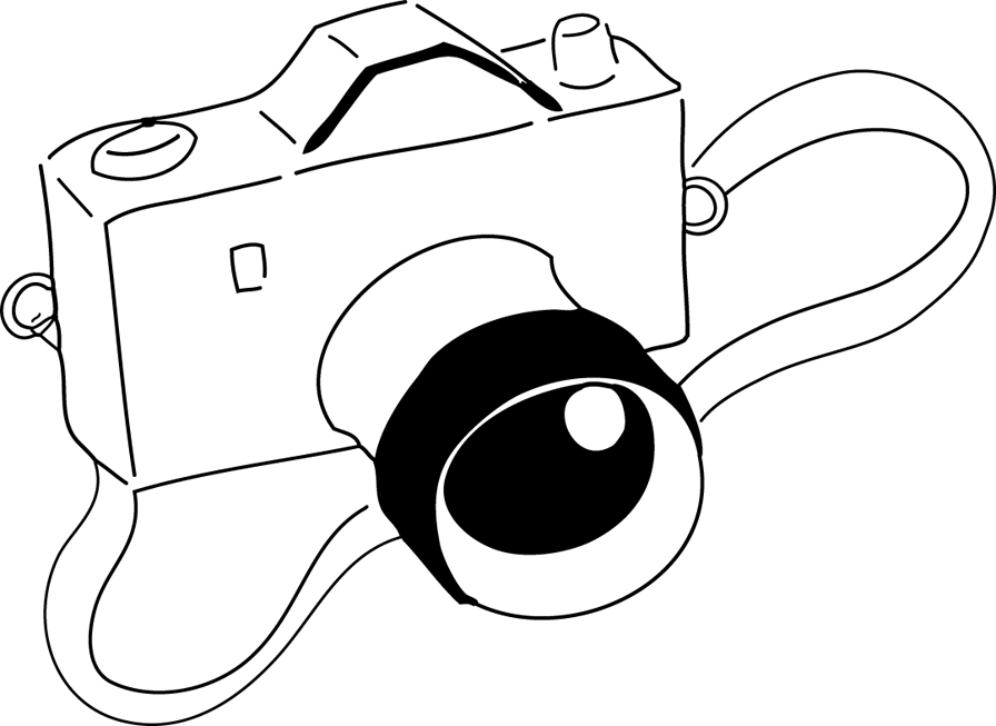 Coloring page: Photo camera (Objects) #119725 - Free Printable Coloring Pages