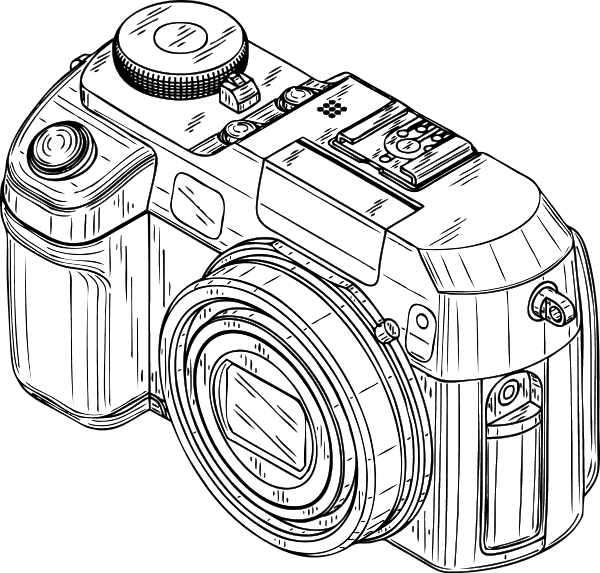 Coloring page: Photo camera (Objects) #119733 - Free Printable Coloring Pages