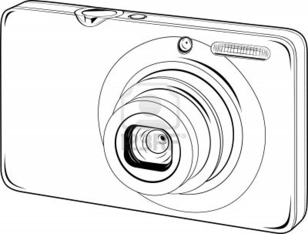 Coloring page: Photo camera (Objects) #119737 - Free Printable Coloring Pages