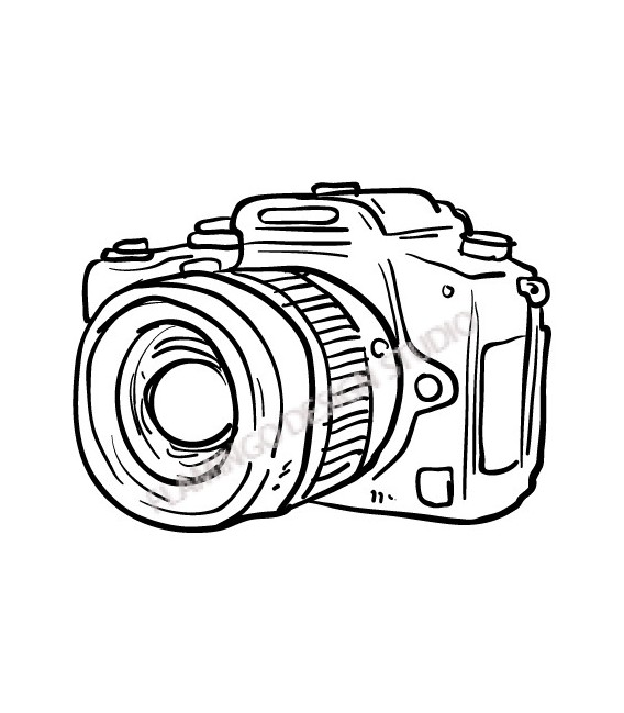 Photo Camera Objects Printable Coloring Pages