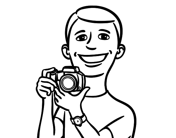 Coloring page: Photo camera (Objects) #119914 - Free Printable Coloring Pages