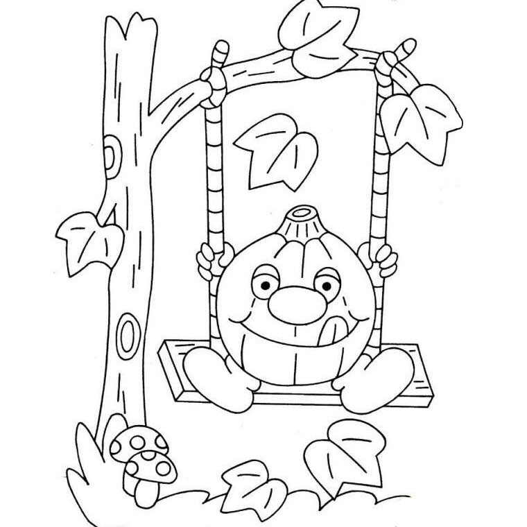 Coloring page: Pumpkin (Objects) #166904 - Free Printable Coloring Pages