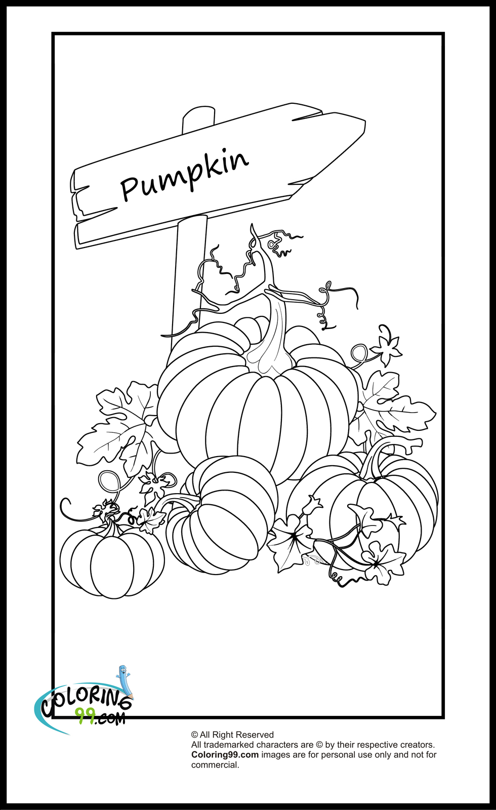 Coloring page: Pumpkin (Objects) #166971 - Free Printable Coloring Pages