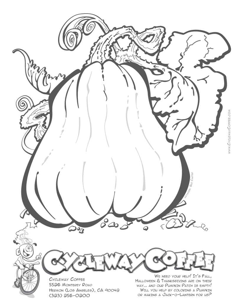 Coloring page: Pumpkin (Objects) #166999 - Free Printable Coloring Pages