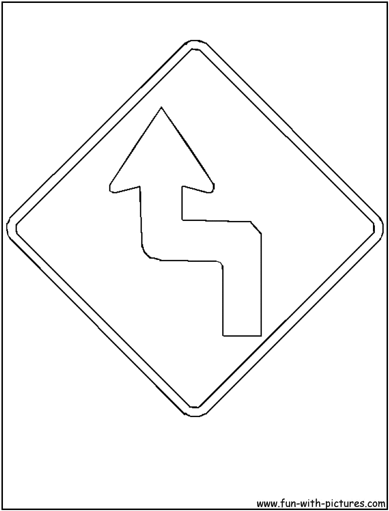 Coloring page: Road sign (Objects) #119063 - Free Printable Coloring Pages