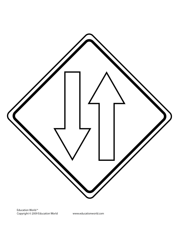 Coloring page: Road sign (Objects) #119190 - Free Printable Coloring Pages