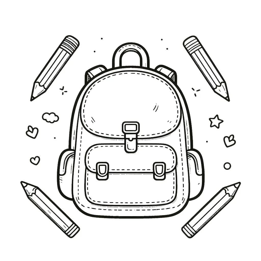 Free printable School Bag coloring page #220465 from Objects collection