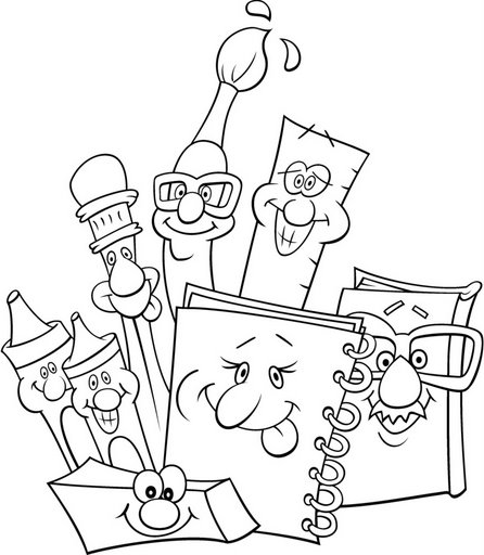 Download School equipment (Objects) - Printable coloring pages