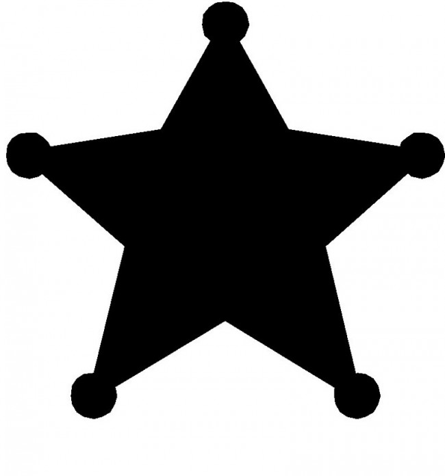 Coloring page: Sherrif star (Objects) #118662 - Free Printable Coloring Pages