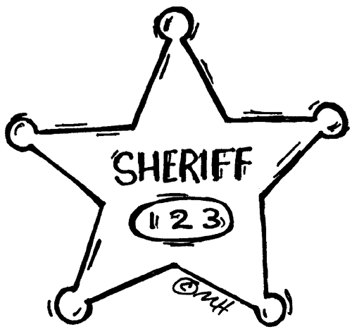 Coloring page: Sherrif star (Objects) #118668 - Free Printable Coloring Pages