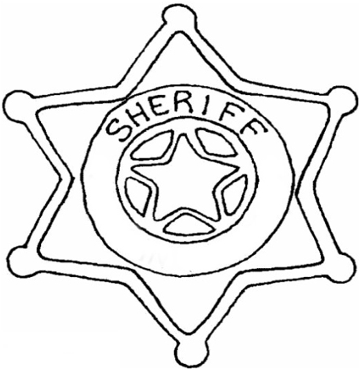 Coloring page: Sherrif star (Objects) #118689 - Free Printable Coloring Pages