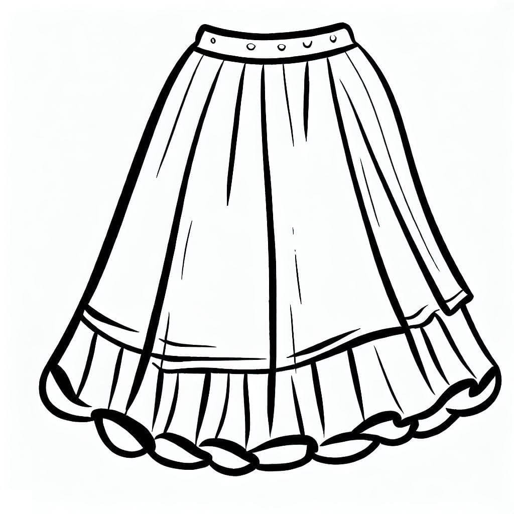 Free printable Skirt coloring page #191536 from Objects collection