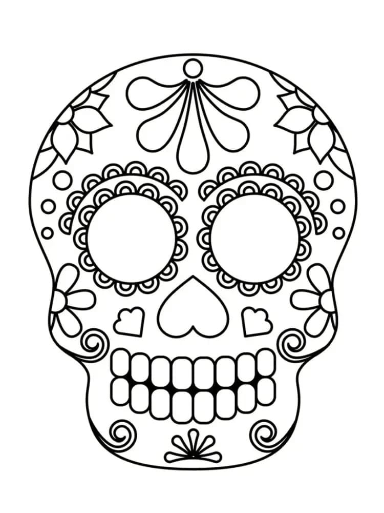 Free printable Skull coloring page #181127 from Objects collection