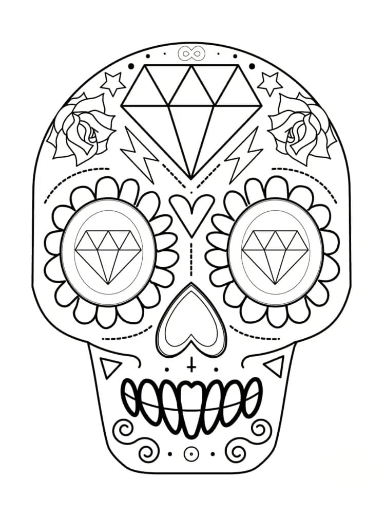 Free printable Skull coloring page #181130 from Objects collection