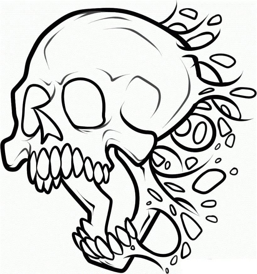 Free printable Skull coloring page #204900 from Objects collection