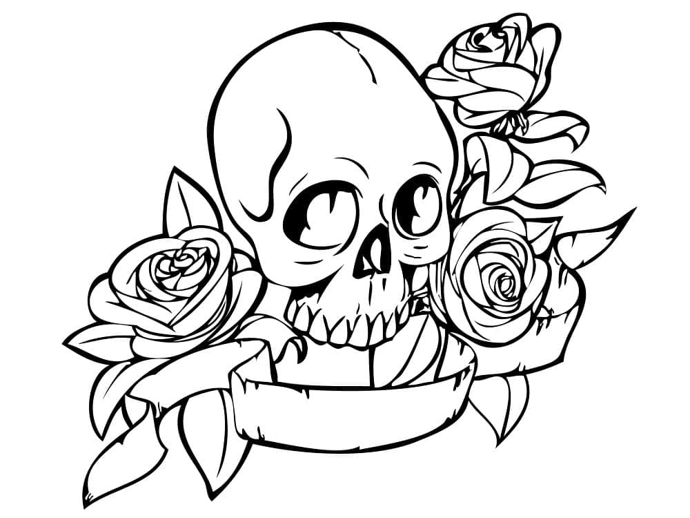 Free printable Skull coloring page #204904 from Objects collection