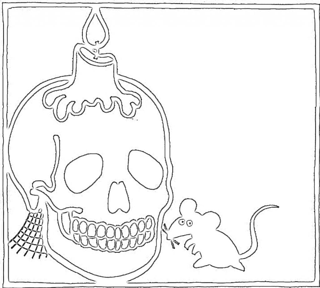 Free printable Skull coloring page #204905 from Objects collection