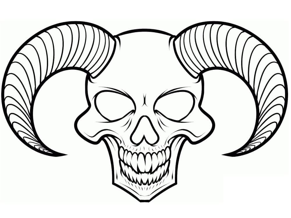 Free printable Skull coloring page #204926 from Objects collection