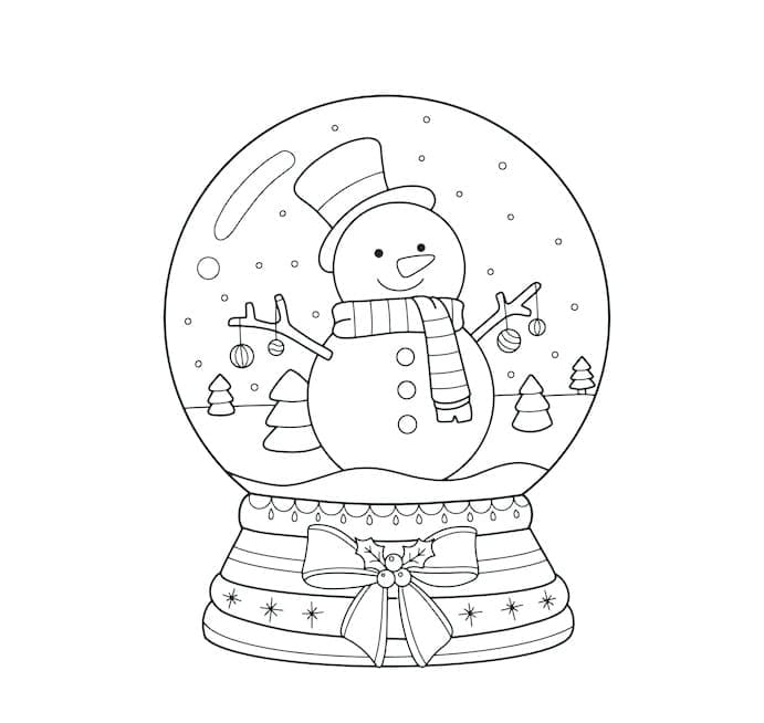 Free printable Snow Globe coloring page #202623 from Objects collection