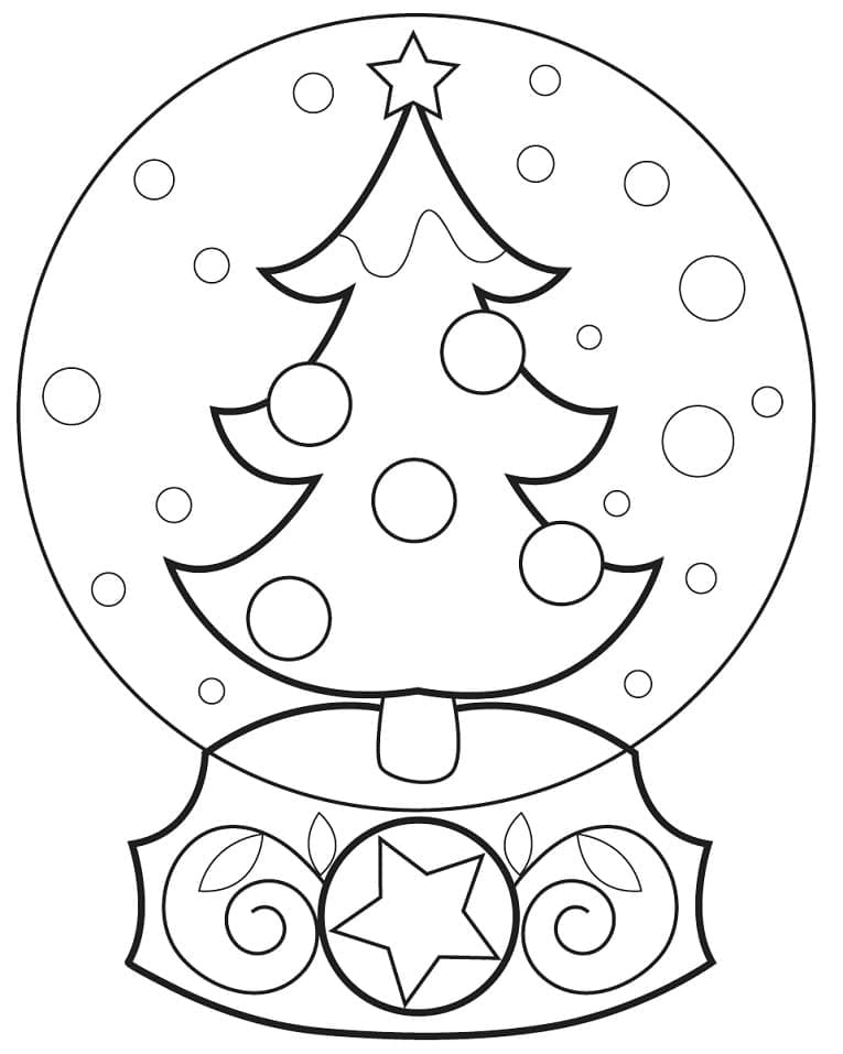 Free printable Snow Globe coloring page #202635 from Objects collection Free printable Snow Globe coloring page #202635 from Objects collection