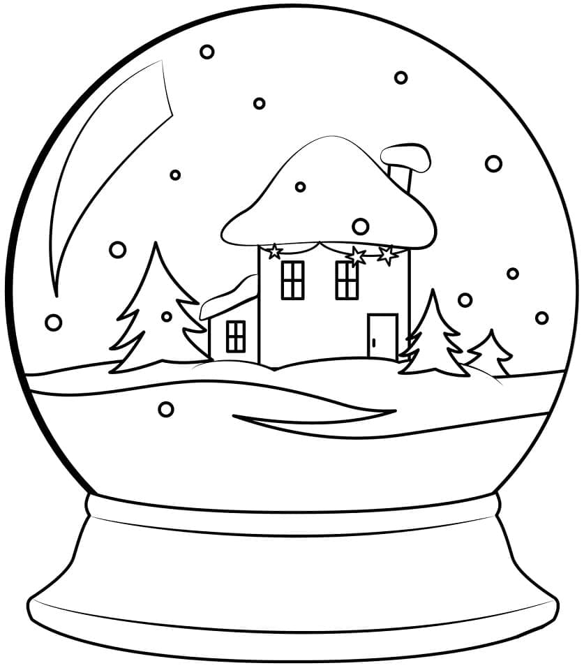 Free printable Snow Globe coloring page #202637 from Objects collection Free printable Snow Globe coloring page #202637 from Objects collection