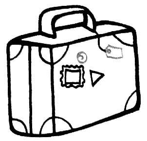 Free printable Suitcase coloring page #217437 from Objects collection Free printable Suitcase coloring page #217437 from Objects collection