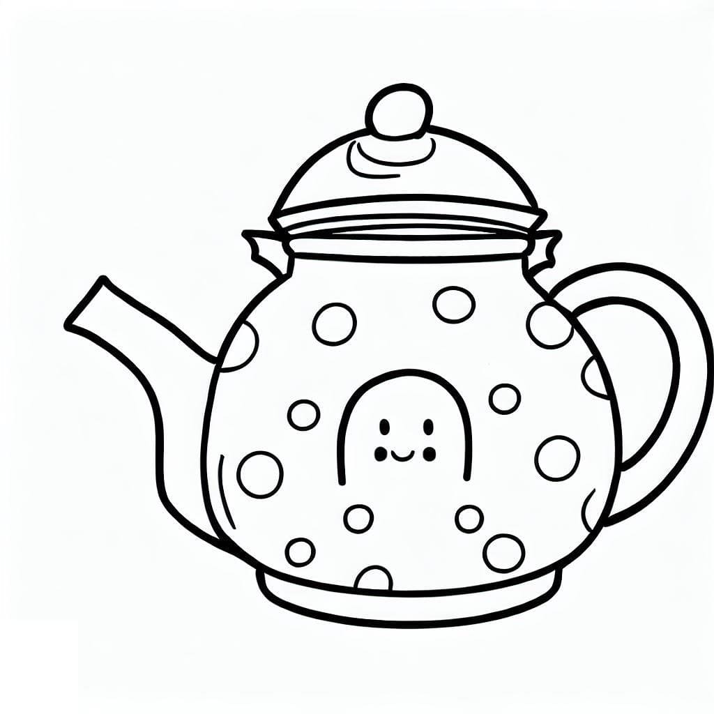 Free printable Teapot coloring page #185606 from Objects collection Free printable Teapot coloring page #185606 from Objects collection