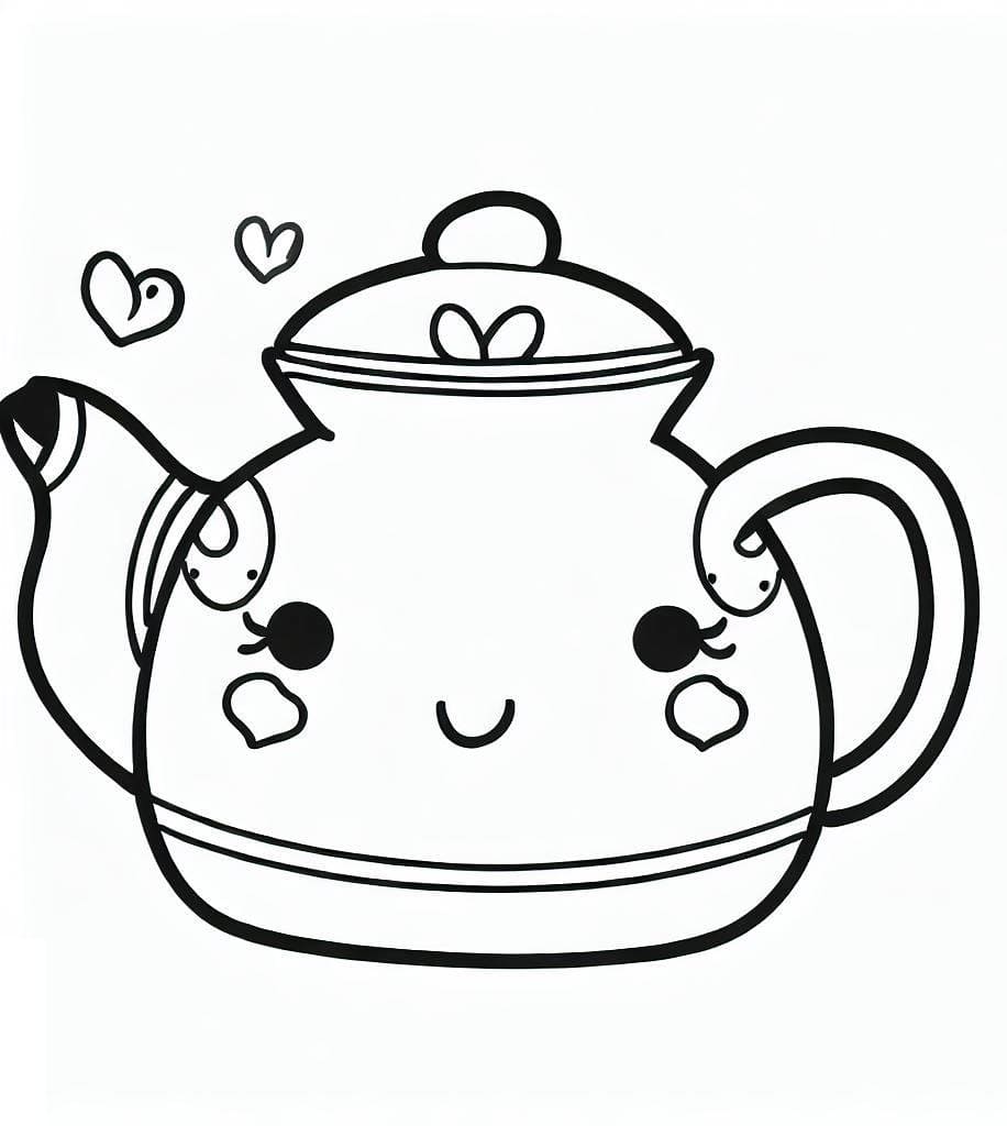 Free printable Teapot coloring page #185609 from Objects collection