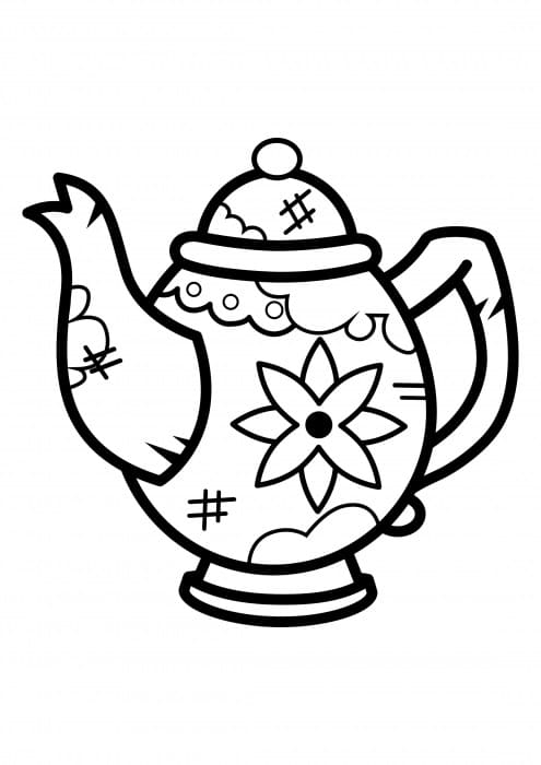 Free printable Teapot coloring page #185611 from Objects collection
