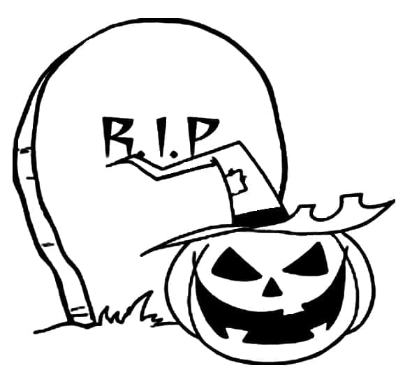 Free printable Tombstone coloring page #204087 from Objects collection