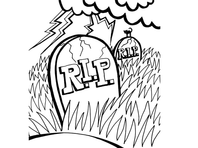 Free printable Tombstone coloring page #204093 from Objects collection