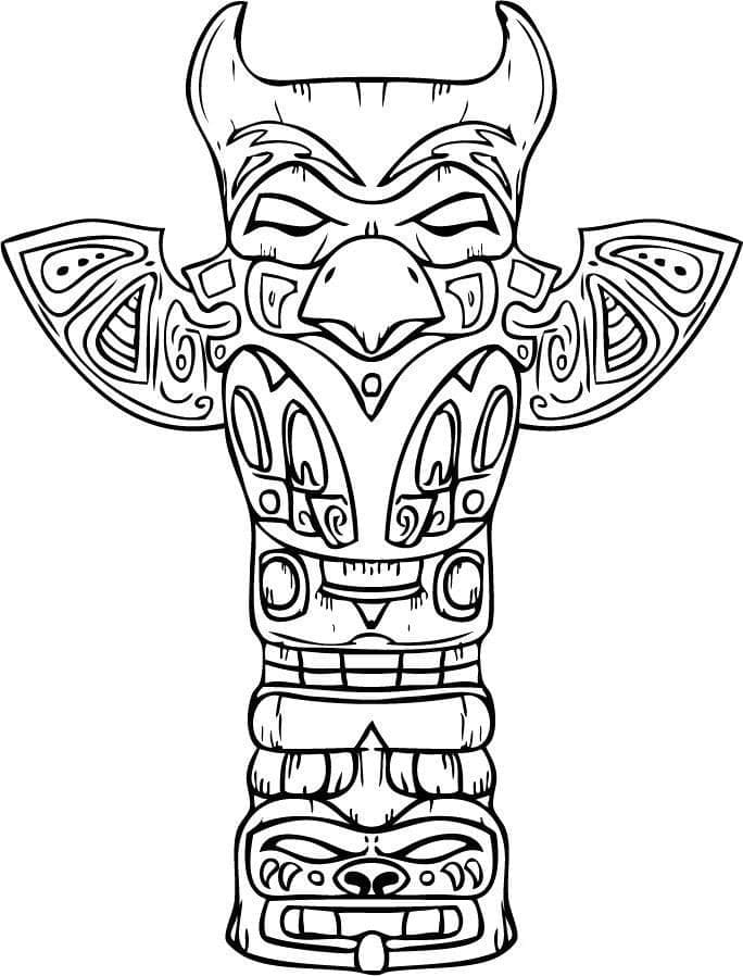 Free printable Totem coloring page #203107 from Objects collection Free printable Totem coloring page #203107 from Objects collection