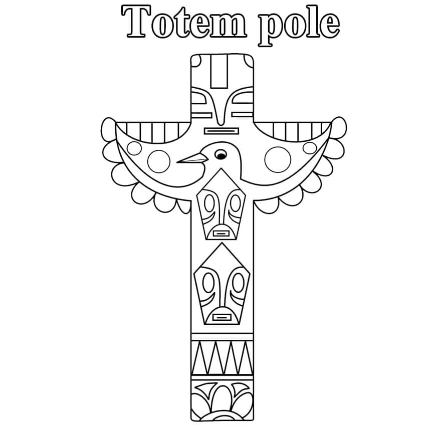 Free printable Totem coloring page #203112 from Objects collection