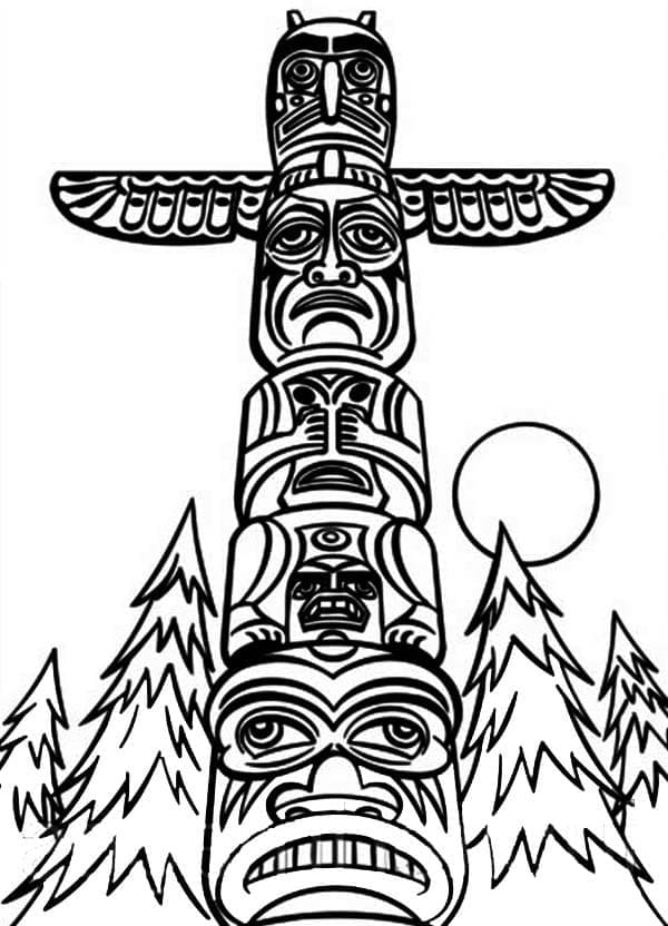 Free printable Totem coloring page #203114 from Objects collection