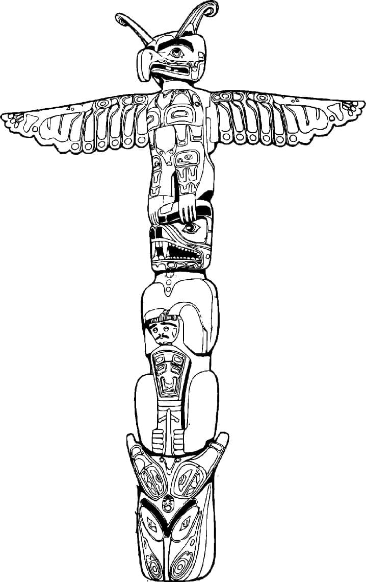 Free printable Totem coloring page #203117 from Objects collection