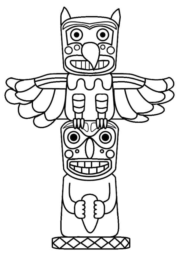 Free printable Totem coloring page #203119 from Objects collection