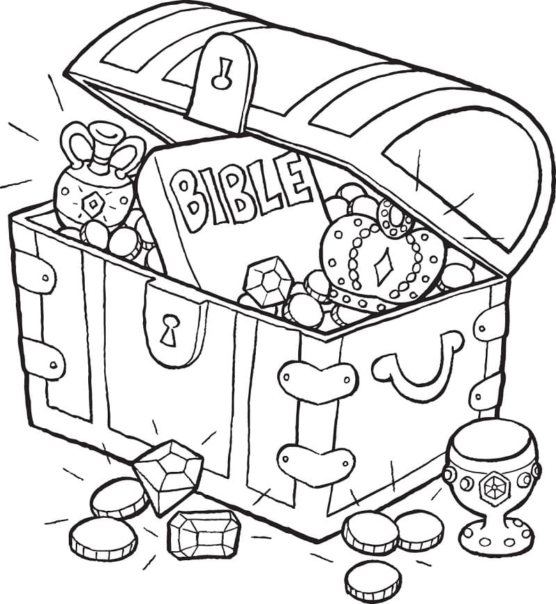 Free printable Treasure Chest coloring page #220541 from Objects collection