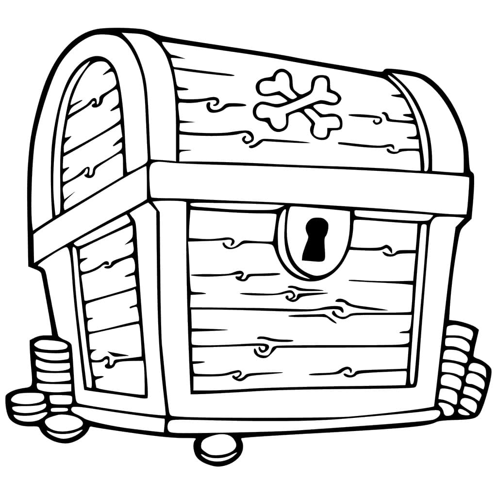 Free printable Treasure Chest coloring page #220546 from Objects collection