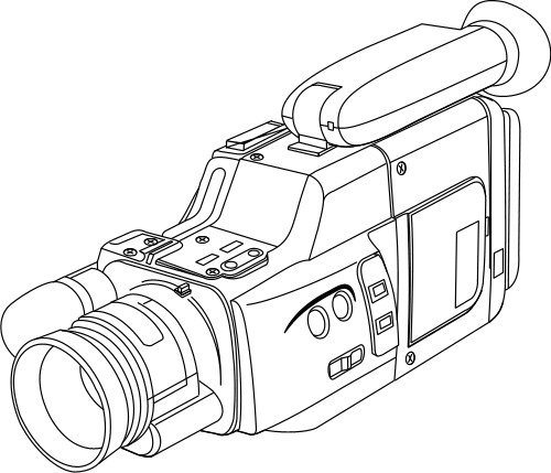 Coloring page: Video camera (Objects) #120223 - Free Printable Coloring Pages