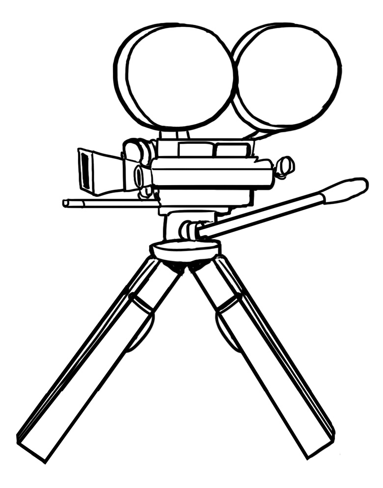 Coloring page: Video camera (Objects) #120345 - Free Printable Coloring Pages
