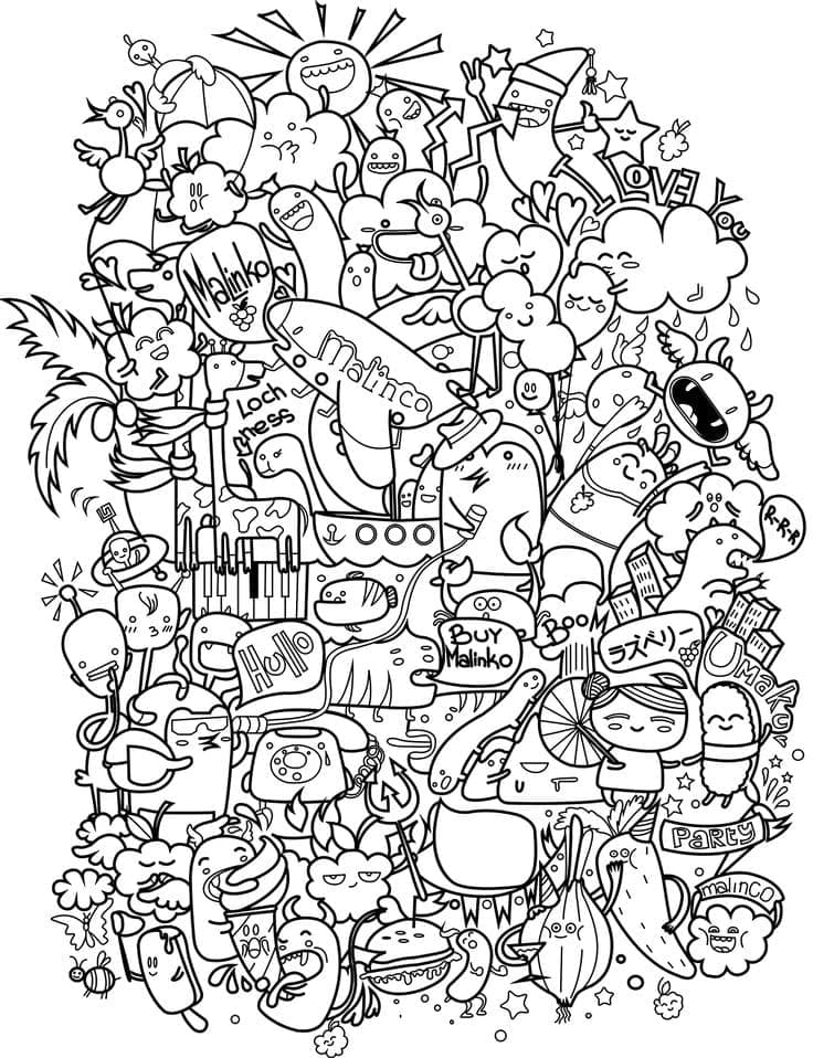 Free printable Doodle Art coloring page #190863 from Others collection