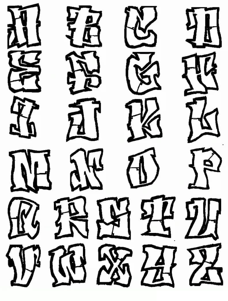 Free printable Graffiti coloring page #192200 from Others collection