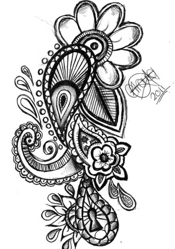 Paisley tattoo Vectors & Illustrations for Free Download | Freepik