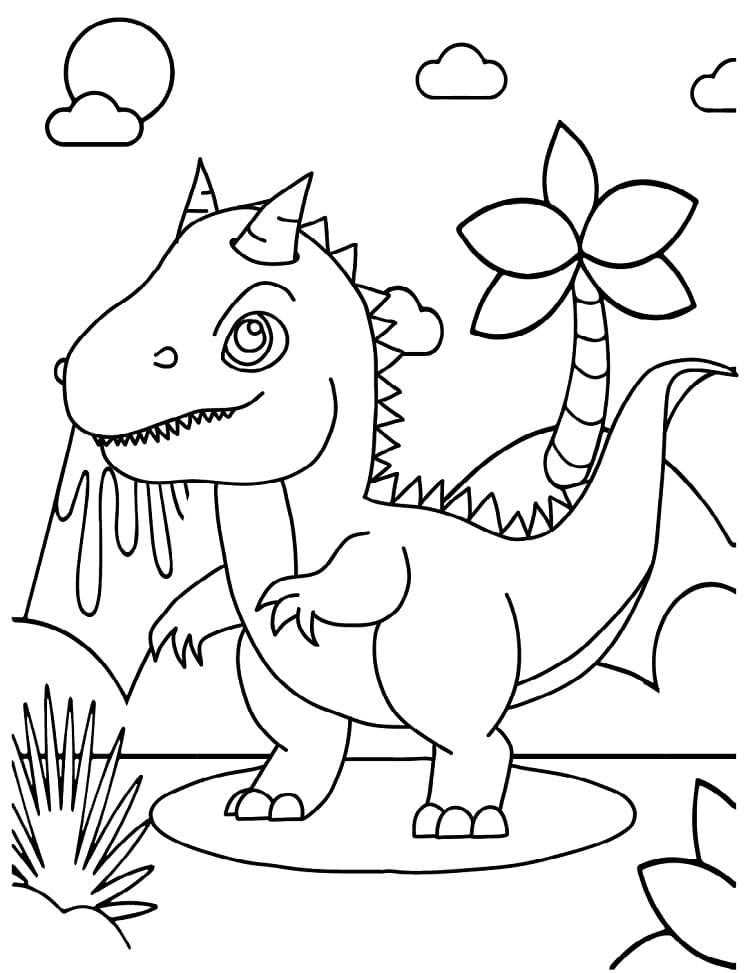 Free printable Carnotaurus coloring page #221224 from Prehistoric Animals collection Free printable Carnotaurus coloring page #221224 from Prehistoric Animals collection