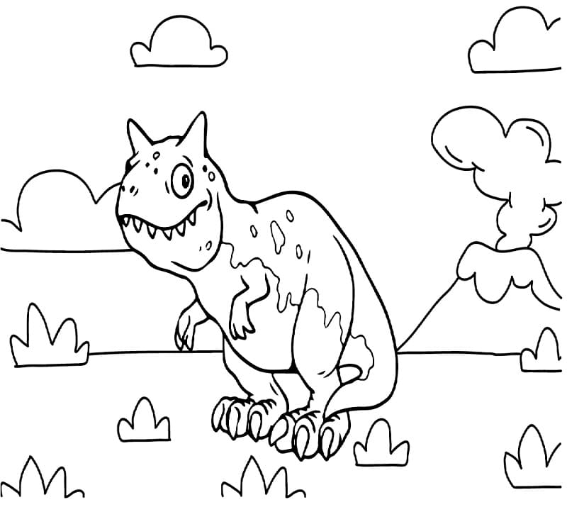 Free printable Carnotaurus coloring page #221232 from Prehistoric Animals collection