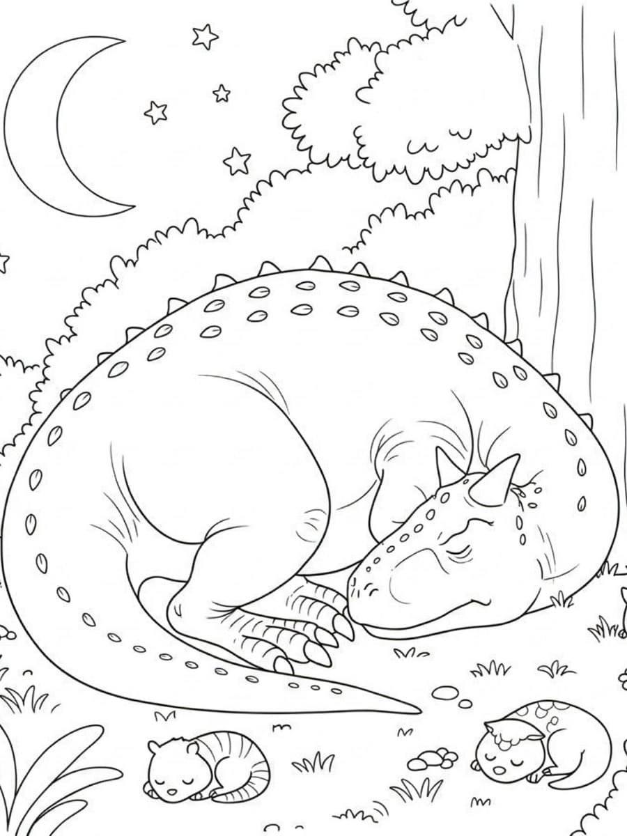 Free printable Carnotaurus coloring page #221237 from Prehistoric Animals collection