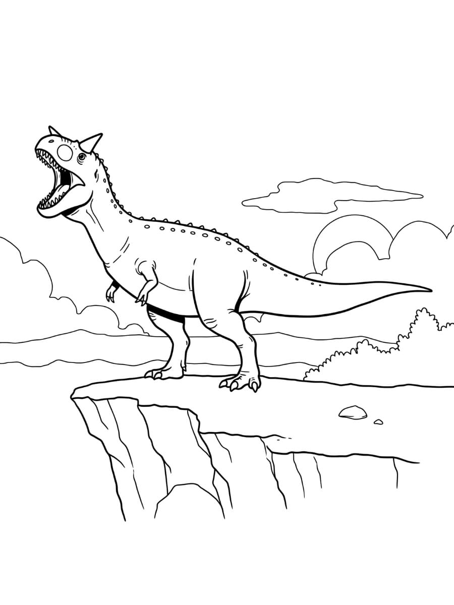 Free printable Carnotaurus coloring page #221239 from Prehistoric Animals collection