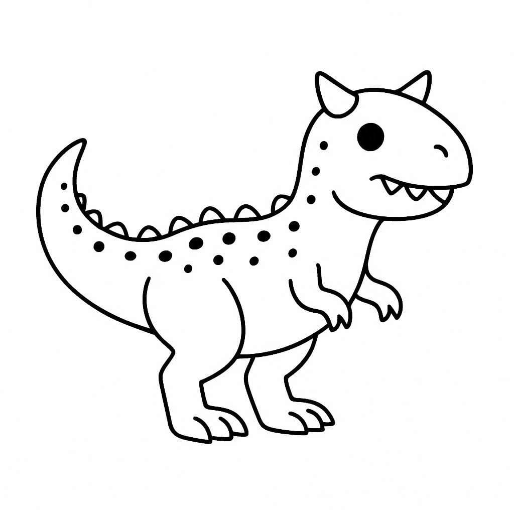 Free printable Carnotaurus coloring page #221240 from Prehistoric Animals collection